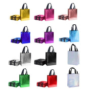 24pcs Laser Non Woven Gift Bags Tote Bags for Party Favor Wedding and Birthday - Rose Red V528-LASER-BAG-24PCS-ROSE-RED-490065