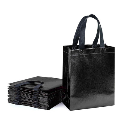 24pcs Laser Non Woven Gift Bags Tote Bags for Party Favor Wedding and Birthday - Rose Red V528-LASER-BAG-24PCS-ROSE-RED-490065