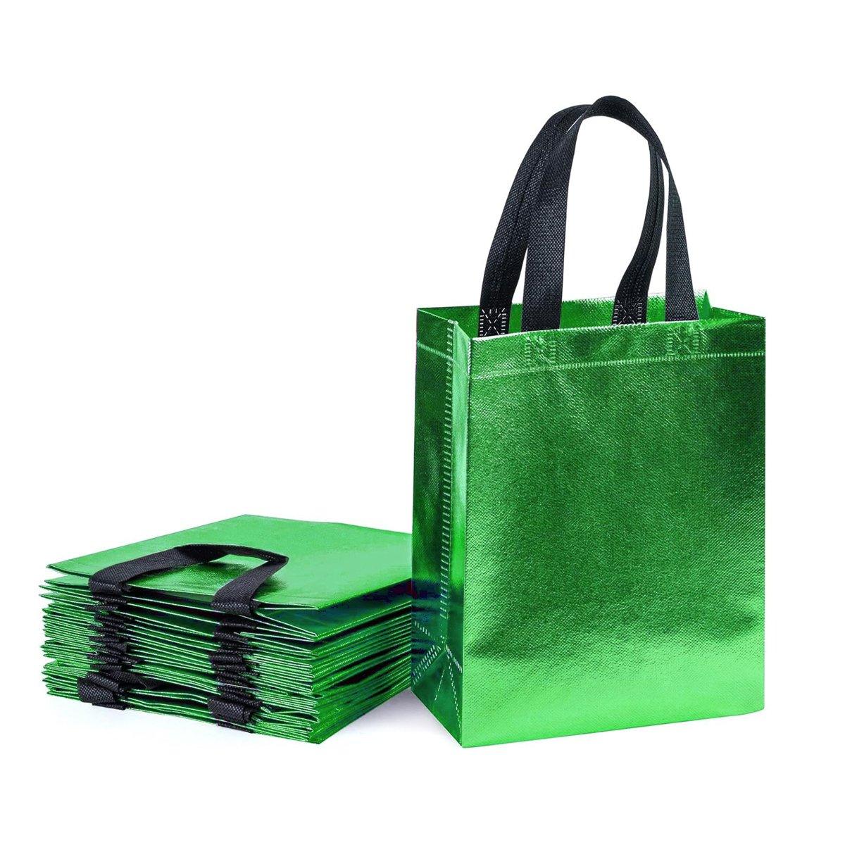 24pcs Laser Non Woven Gift Bags Tote Bags for Party Favor Wedding and Birthday - Rose Red V528-LASER-BAG-24PCS-ROSE-RED-490065