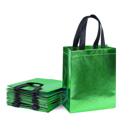 24pcs Laser Non Woven Gift Bags Tote Bags for Party Favor Wedding and Birthday - Rose Red V528-LASER-BAG-24PCS-ROSE-RED-490065