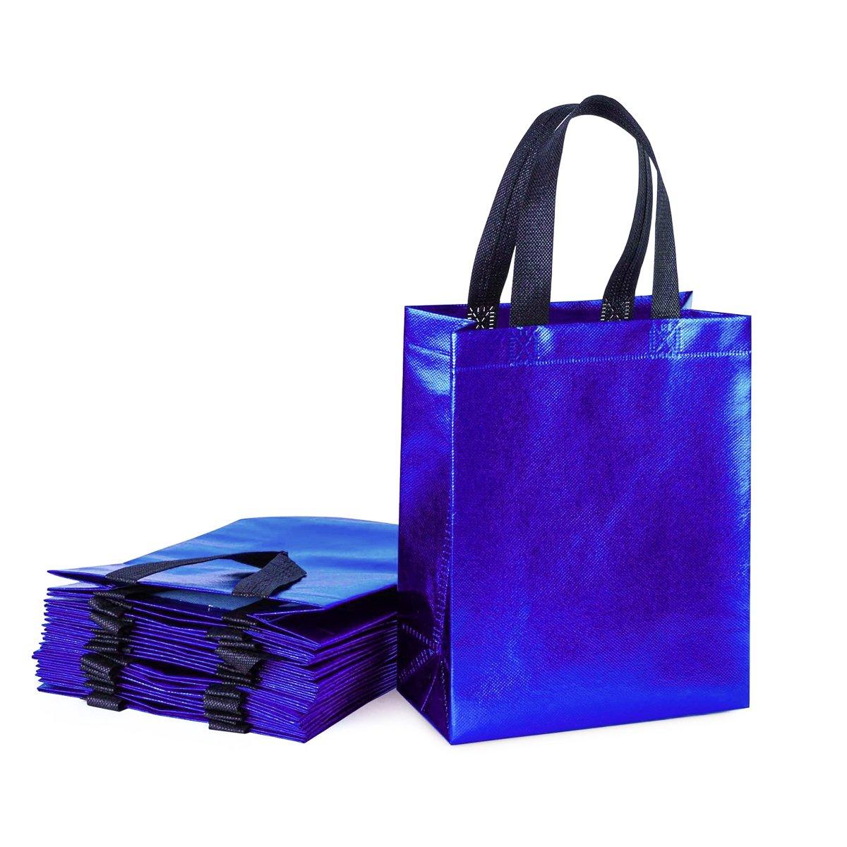 24pcs Laser Non Woven Gift Bags Tote Bags for Party Favor Wedding and Birthday - Rose Red V528-LASER-BAG-24PCS-ROSE-RED-490065