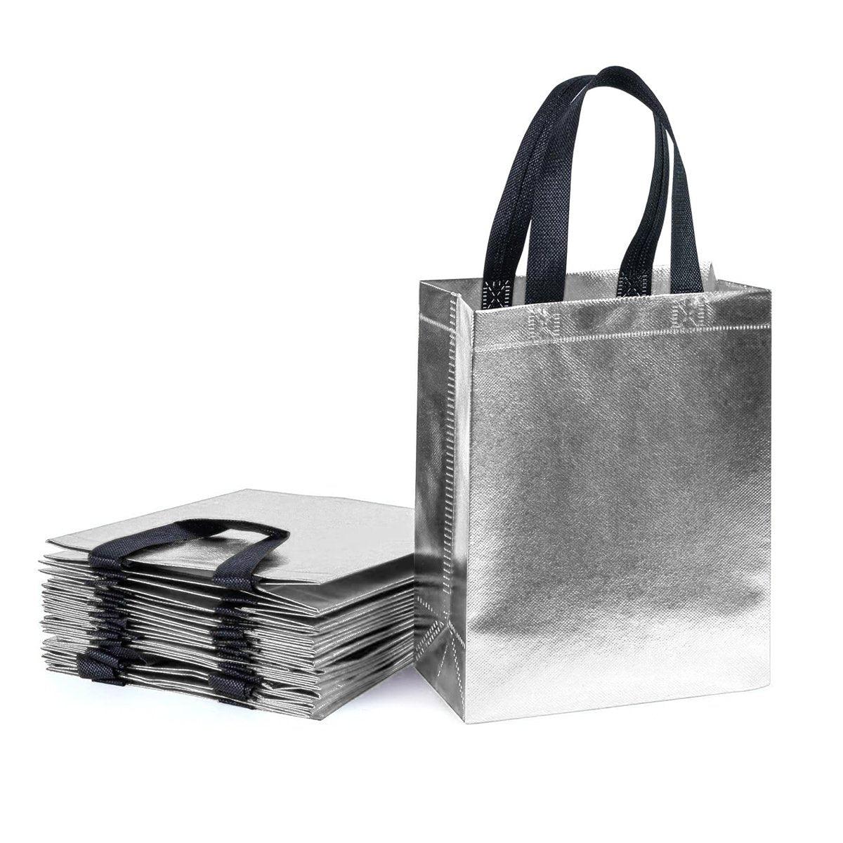 24pcs Laser Non Woven Gift Bags Tote Bags for Party Favor Wedding and Birthday - Rose Red V528-LASER-BAG-24PCS-ROSE-RED-490065