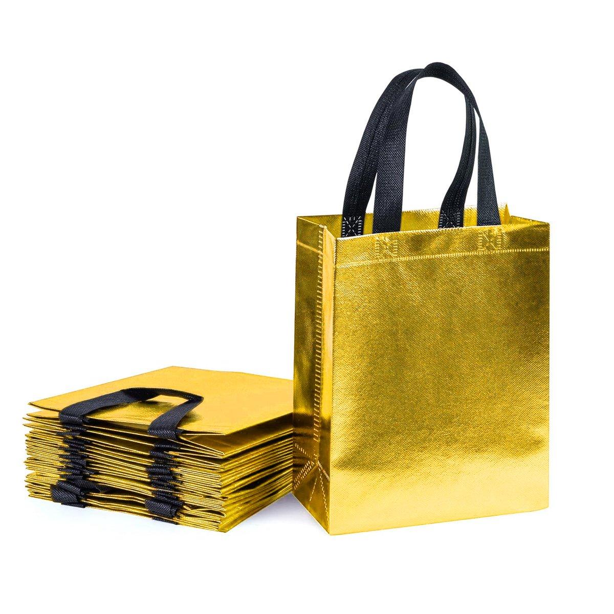 24pcs Laser Non Woven Gift Bags Tote Bags for Party Favor Wedding and Birthday - Rose Red V528-LASER-BAG-24PCS-ROSE-RED-490065