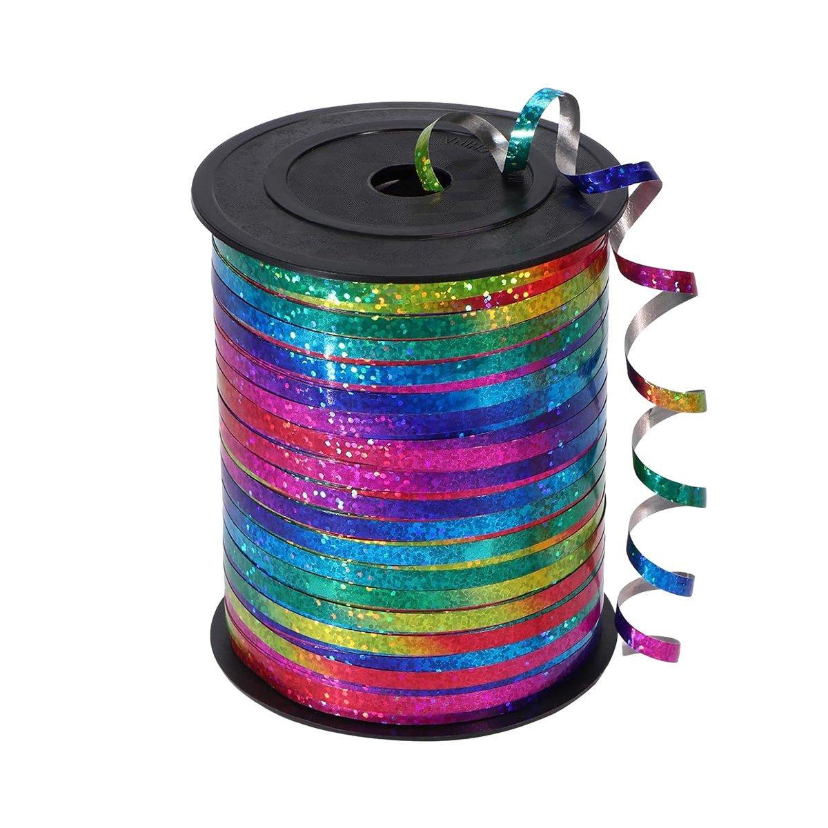 400m Glitter Laser Ribbon for Balloons Birthday Party Banners Pull String Tie V528-LASER-RIBBONS-663302