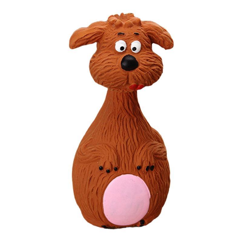 Latex Squeaky Dog Toys Puppy Pet Chew Toys Squeaker Soft and Interactive - White V528-LATESQUEAKYDOG-WHITE-384459