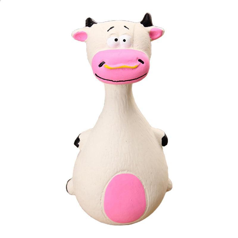 Latex Squeaky Dog Toys Puppy Pet Chew Toys Squeaker Soft and Interactive - White V528-LATESQUEAKYDOG-WHITE-384459