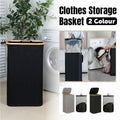 Bathroom Laundry Basket Large Clothes Hamper Dirty Laundry Storage Organizer - Black V528-LAUNDRY-BASKET-BLACK-306341