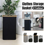 Bathroom Laundry Basket Large Clothes Hamper Dirty Laundry Storage Organizer - Black V528-LAUNDRY-BASKET-BLACK-306341