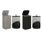 Bathroom Laundry Basket Large Clothes Hamper Dirty Laundry Storage Organizer - Black V528-LAUNDRY-BASKET-BLACK-306341