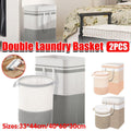 Foldable Canvas Laundry Basket for Dirty Clothes Storage Bag Hamper Organizer - Grey V528-LAUNDRY-BASKET-GREY-561258