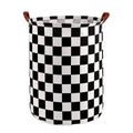 Foldable Laundry Basket Dirty Clothes Hamper Toy Storage Organizer Storage Bin - Black And White Chess V528-LAUNDRY-BASKET-HBQG-540078