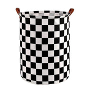 Foldable Laundry Basket Dirty Clothes Hamper Toy Storage Organizer Storage Bin - Black And White Chess V528-LAUNDRY-BASKET-HBQG-540078