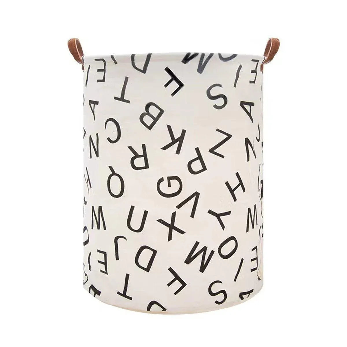 Foldable Laundry Basket Dirty Clothes Hamper Toy Storage Organizer Storage Bin - English Letters V528-LAUNDRY-BASKET-YWZM-865411