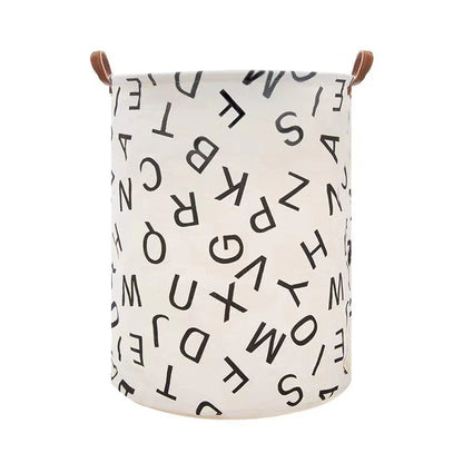 Foldable Laundry Basket Dirty Clothes Hamper Toy Storage Organizer Storage Bin - English Letters V528-LAUNDRY-BASKET-YWZM-865411