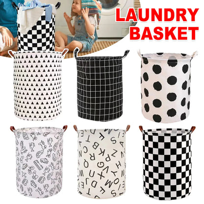 Foldable Laundry Basket Dirty Clothes Hamper Toy Storage Organizer Storage Bin - English Letters V528-LAUNDRY-BASKET-YWZM-865411