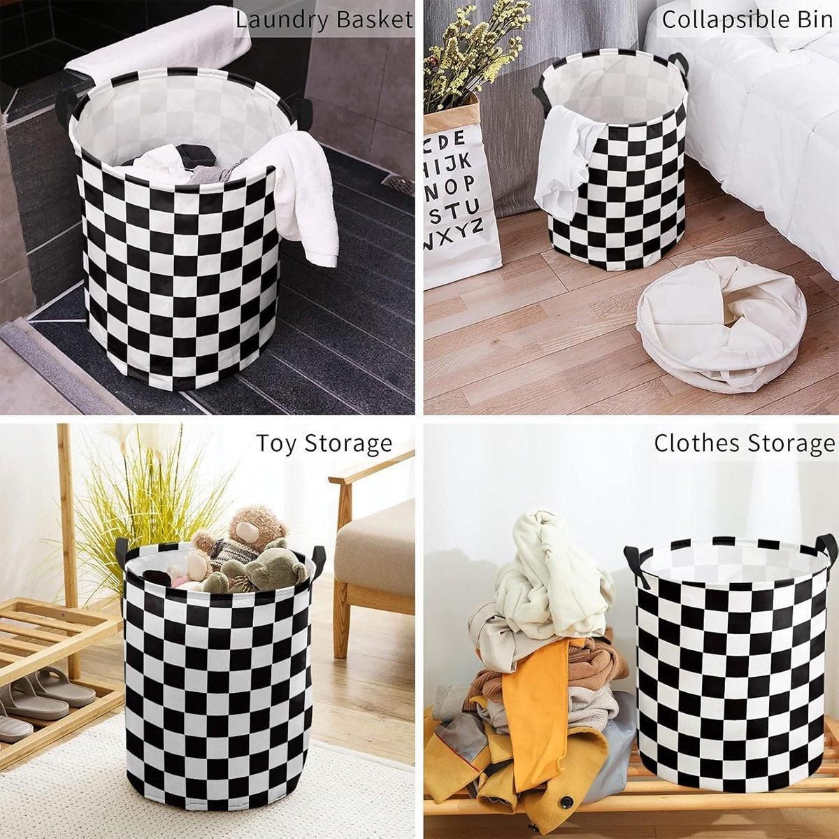 Foldable Laundry Basket Dirty Clothes Hamper Toy Storage Organizer Storage Bin - English Letters V528-LAUNDRY-BASKET-YWZM-865411
