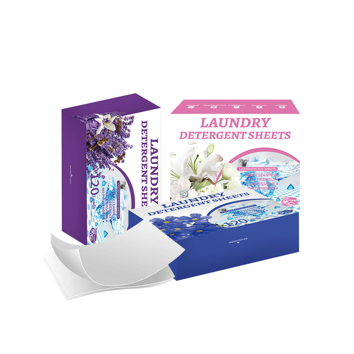 Laundry Tablets Set Portable Cleaning Pods Concentrated for Household Washing - Flax V528-LAUNDRY-POWDER-FLAX-909501