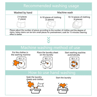Laundry Tablets Set Portable Cleaning Pods Concentrated for Household Washing - Flax V528-LAUNDRY-POWDER-FLAX-909501