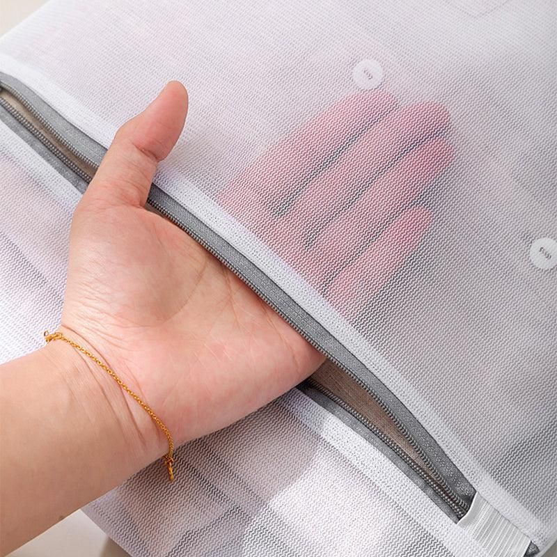 5pcs Zipper Mesh Laundry Bags Set Clothes Washing Organiser for Delicates - Grey V528-LAUNDRYBAG-5PCS-GREY-87988