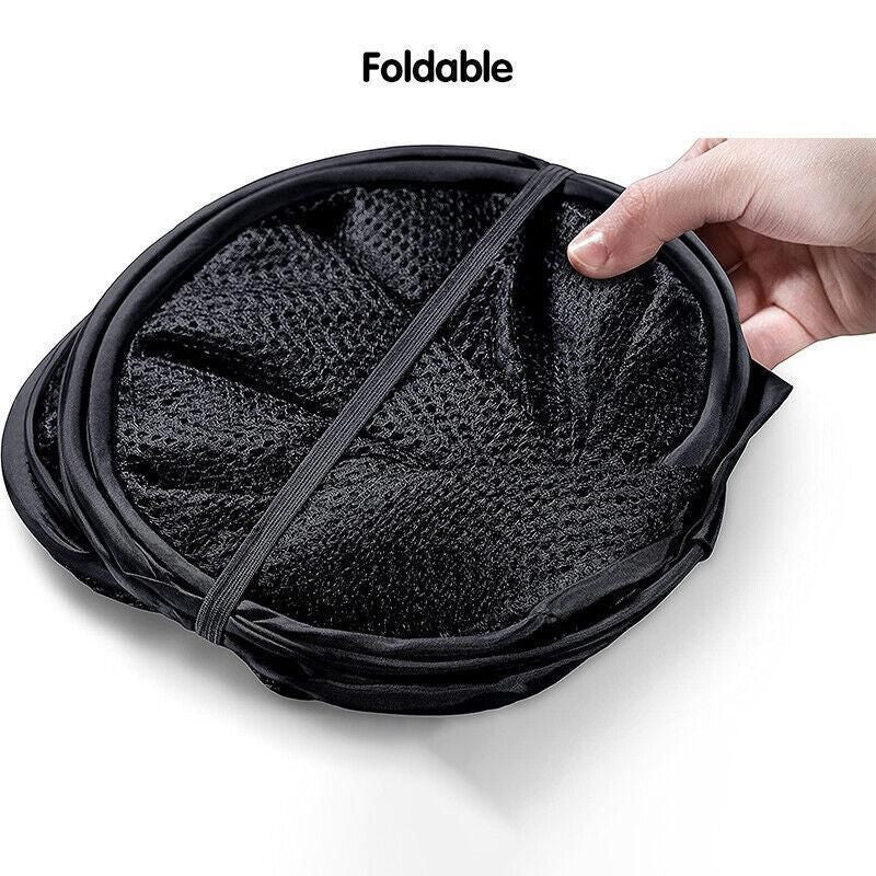 2PCS Foldable Mesh Laundry Hampers with Handles and Pocket for Clothes Storage V528-LAUNDRYBASKET-2PCS-86705