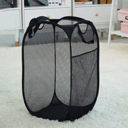 2PCS Foldable Mesh Laundry Hampers with Handles and Pocket for Clothes Storage V528-LAUNDRYBASKET-2PCS-86705
