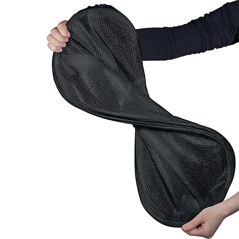 2PCS Foldable Mesh Laundry Hampers with Handles and Pocket for Clothes Storage V528-LAUNDRYBASKET-2PCS-86705