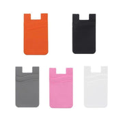 Silicone Phone Card Holder Double Layer Adhesive Wallet with 3M Backing - Orange V528-LAYERSCARDHOLDER-ORANGE-284931