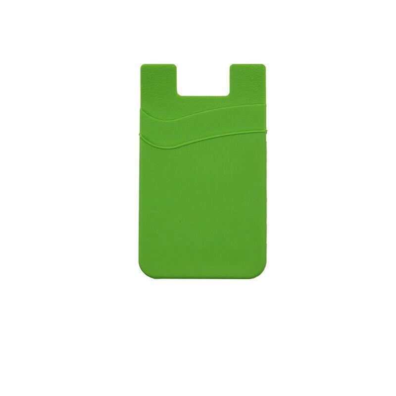 Silicone Phone Card Holder Double Layer Adhesive Wallet with 3M Backing - Orange V528-LAYERSCARDHOLDER-ORANGE-284931