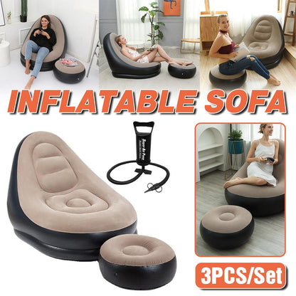 3pcs Inflatable Air Chair Seat Lazy Sofa Lounge Blow Up Ottoman Outdoor Couch V528-LAZY-COUCH-3PCS-453216