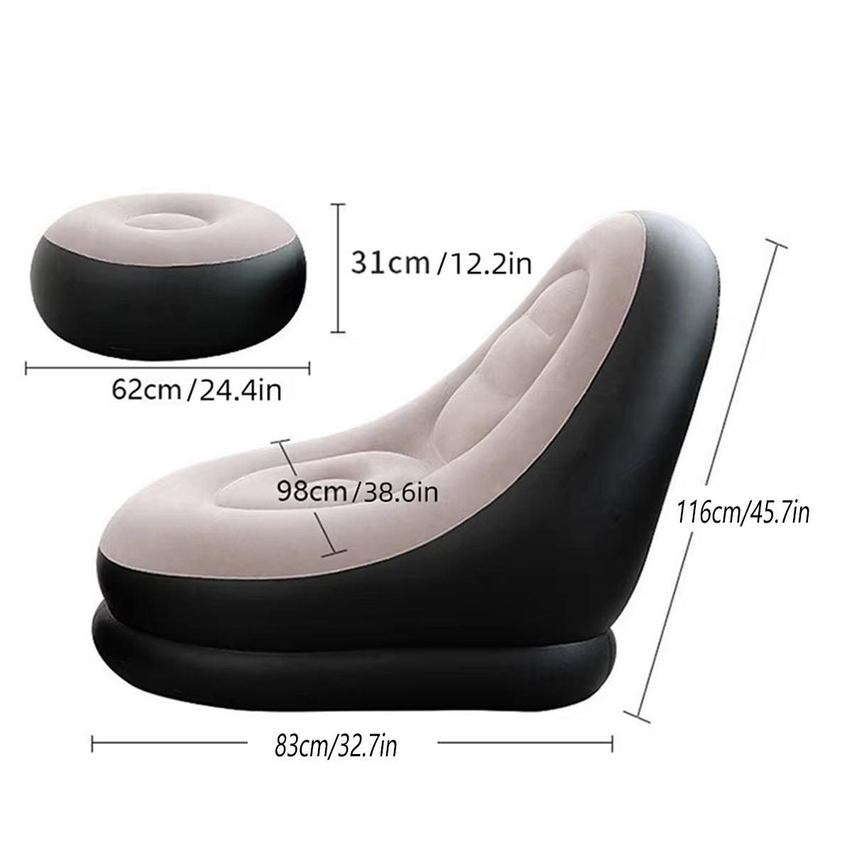 3pcs Inflatable Air Chair Seat Lazy Sofa Lounge Blow Up Ottoman Outdoor Couch V528-LAZY-COUCH-3PCS-453216