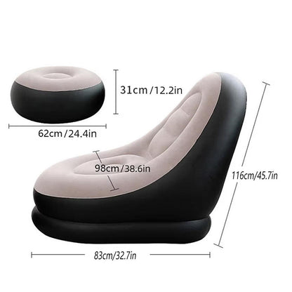 3pcs Inflatable Air Chair Seat Lazy Sofa Lounge Blow Up Ottoman Outdoor Couch V528-LAZY-COUCH-3PCS-453216