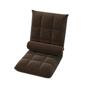 Floor Lounge Sofa Bed Chair with Lumbar Pillow Folding Adjustable Cushion - Orange V528-LAZY-COUCH-ORANGE-159463