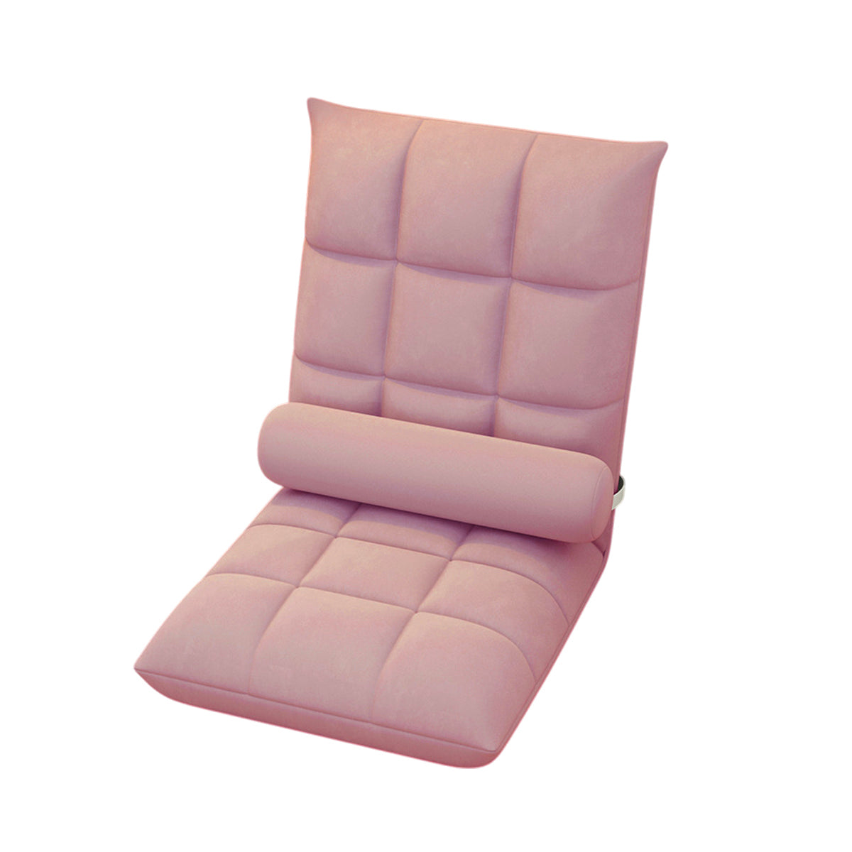 Floor Lounge Sofa Bed Chair with Lumbar Pillow Folding Adjustable Cushion - Pink V528-LAZY-COUCH-PINK-248567