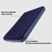 Single Inflatable Airbed 186x96cm Easy Inflate Flocked Air Mattress for Camping Guests V528-LAZY-MATTRESS-BLUE-759938