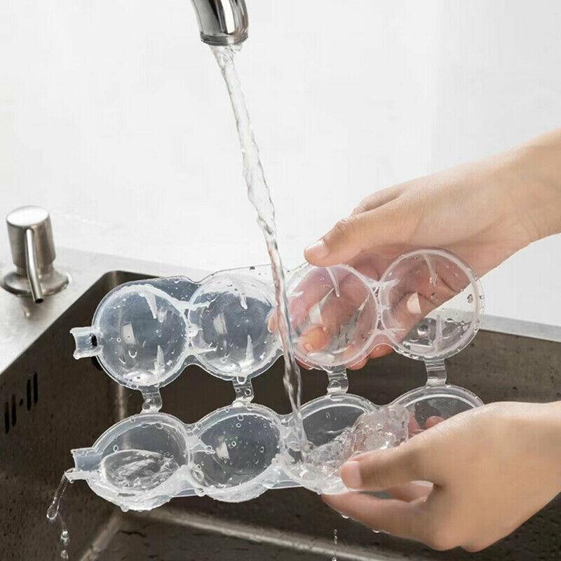 2X Large Ice Ball Maker Cube Tray Big Silicone Mold Sphere Whiskey Round Mould V528-LCEHOCKEY-2PCS-645642