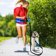 Hands Free Dog Leash Adjustable Lead with Waist Belt Bag for Walking Jogging Running - Black + Blue V528-LEASH-BLACKBLUE-144818