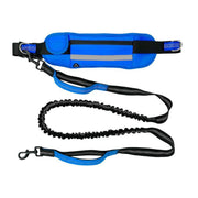 Hands Free Dog Leash Adjustable Lead with Waist Belt Bag for Walking Jogging Running - Black+Grey V528-LEASH-BLACKGREY-519319