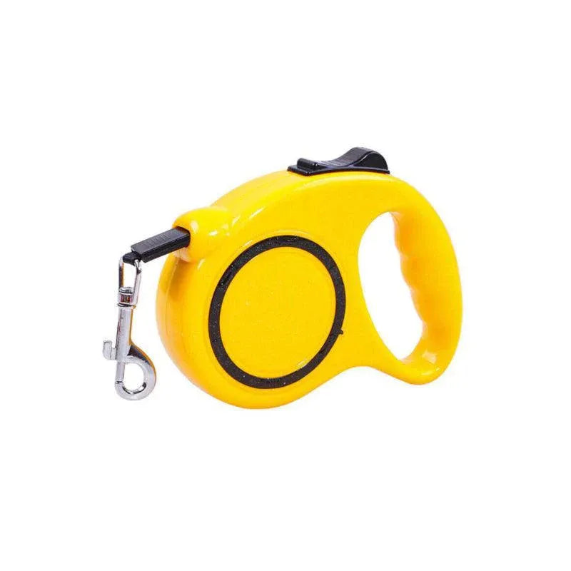 5M Dog Lead Leash Strong Retractable Extendable 5M Lockable Heavy Duty 15Kg - Yellow V528-LEASH-YELLOW-5M-74562
