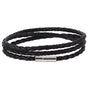 1Pc New Fashion Men Women Three Laps Pu Leather Bracelet Wristband Bangle Punk - Black V528-LEATHERBRACELET-BLACK-607278