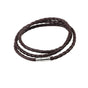 1Pc New Fashion Men Women Three Laps Pu Leather Bracelet Wristband Bangle Punk - Dark Brown V528-LEATHERBRACELET-BROWN-422605