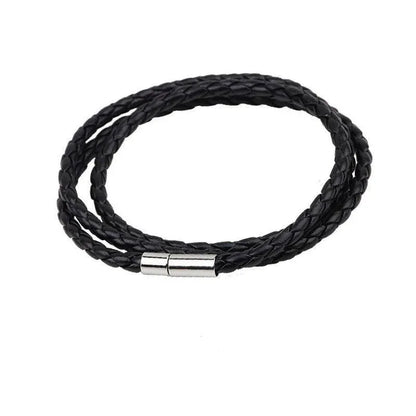1Pc New Fashion Men Women Three Laps Pu Leather Bracelet Wristband Bangle Punk - Dark Brown V528-LEATHERBRACELET-BROWN-422605