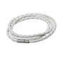 1Pc New Fashion Men Women Three Laps Pu Leather Bracelet Wristband Bangle Punk - White V528-LEATHERBRACELET-WHITE-610804