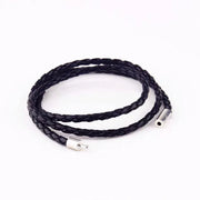 1Pc New Fashion Men Women Three Laps Pu Leather Bracelet Wristband Bangle Punk - White V528-LEATHERBRACELET-WHITE-610804