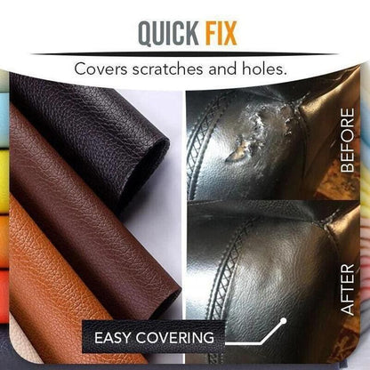 2X Self Adhesive Leather Repair Patches Kit for Sofa Couch Auto Interior Use - Dark Grey V528-LEATHERPATCH-DARKGREY-2-99906