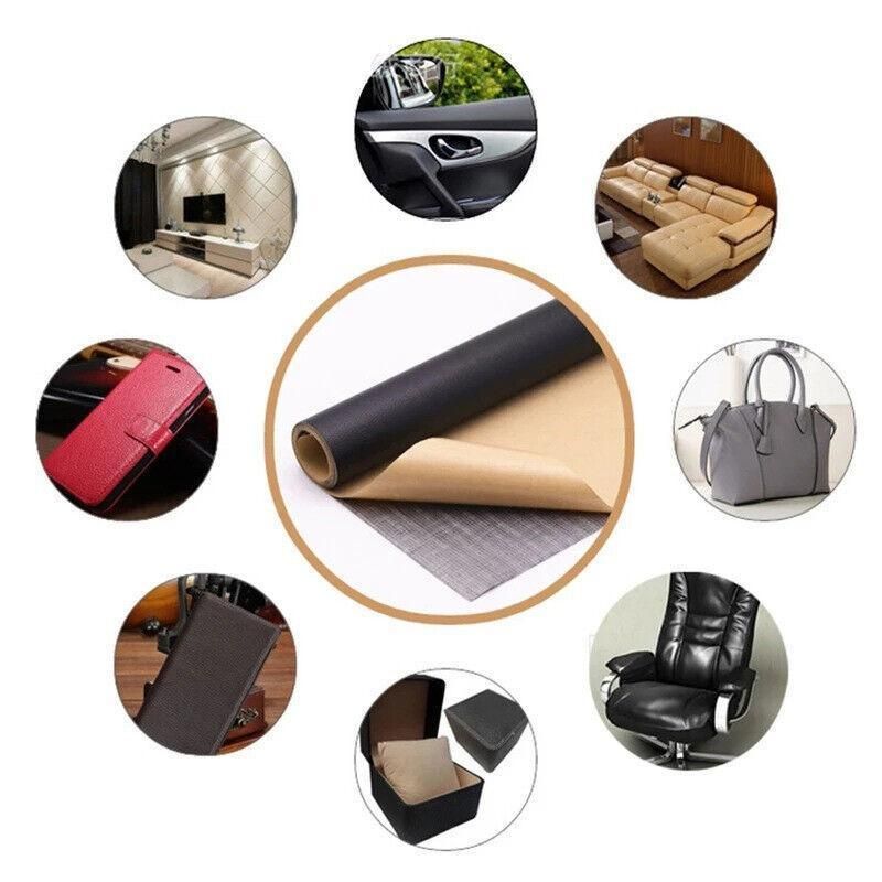 2X Self Adhesive Leather Repair Patches Kit for Sofa Couch Auto Interior Use - Khaki V528-LEATHERPATCH-KHAKI-2-68750