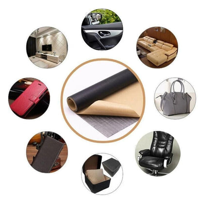 2X Self Adhesive Leather Repair Patches Kit for Sofa Couch Auto Interior Use - Khaki V528-LEATHERPATCH-KHAKI-2-68750