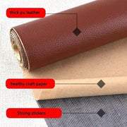 2X Self Adhesive Leather Repair Patches Kit for Sofa Couch Auto Interior Use - Red Brown V528-LEATHERPATCH-REDBROWN-2-21148