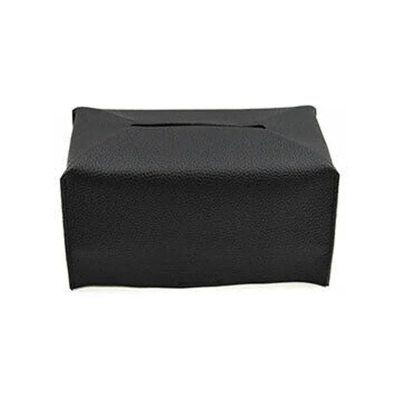 Large Size Tissue Box Dispenser Paper Holder Napkin Case Pu Leather Cover - Black V528-LEATHERTISSUEBO-BLACK-L-47185