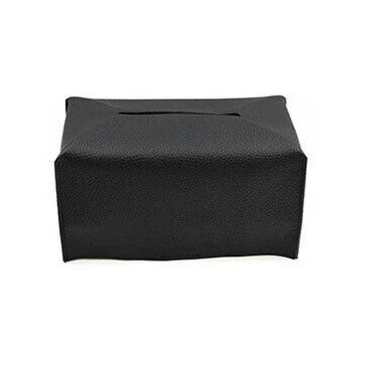 Large Size Tissue Box Dispenser Paper Holder Napkin Case Pu Leather Cover - Black V528-LEATHERTISSUEBO-BLACK-L-47185