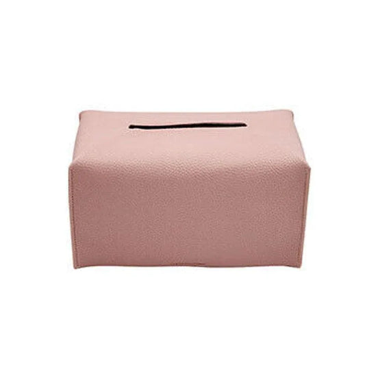 Large Size Tissue Box Dispenser Paper Holder Napkin Case Pu Leather Cover - Pink V528-LEATHERTISSUEBO-PINK-L-58792